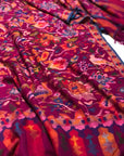 Rose Pink Floral Design Kani Pashmina Shawl