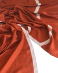 Cherry Red Hashidar Embroidery Pashmina Shawl 3