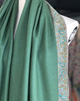 Spring Shawl | Jade Green Dhoordar Embroidery Pashmina Shawl