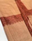 Light Camel Dhoor Embroidery Pashmina Shawl