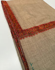 Natural Shade Dhoor Embroidery Pashmina Shawl