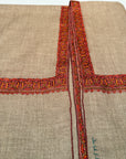 Natural Shade Dhoor Embroidery Pashmina Shawl