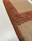 Natural Paisley Design Embroidery Pashmina Shawl