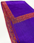 Vintage Purple Floral Embroidery Pashmina Shawl