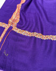 Vintage Purple Hashia Embroidery Pashmina Shawl