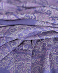 Purple Lotus Design Embroidered Pashmina Shawl