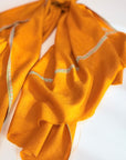 Vintage Mustard Silk Embroidery Pashmina Shawl