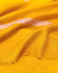 Vintage Yellow Silk Embroidery Pashmina Shawl