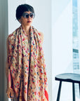 Blush Floral Design Kani Jamawar Pashmina Shawl