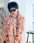 Blush Floral Design Kani Jamawar Pashmina Shawl