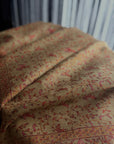 Vintage Golden Silk Embroidery Pashmina Shawl
