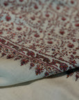 Vintage Ivory Jaal Silk Embroidery Pashmina Shawl