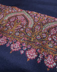 Navy Blue Dhoor Embroidery Pashmina Shawl