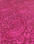 Magenta Paisley Design Silk Jamawar Embroidery Pashmina Shawl