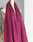 Magenta Paisley Design Silk Jamawar Embroidery Pashmina Shawl