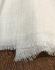 Eco Cashmere Handmade Pashmina Scarf Natural White