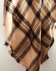 Extra Warm | 100% Handmade Pashmina Shawl | Checks | Mocca