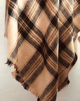 IKAT Extra Thick Pashmina Shawl with Check Design | For Men |For Women