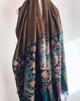 Reversible Kani Shawl For Women | Floral Design | On Sale | Navy