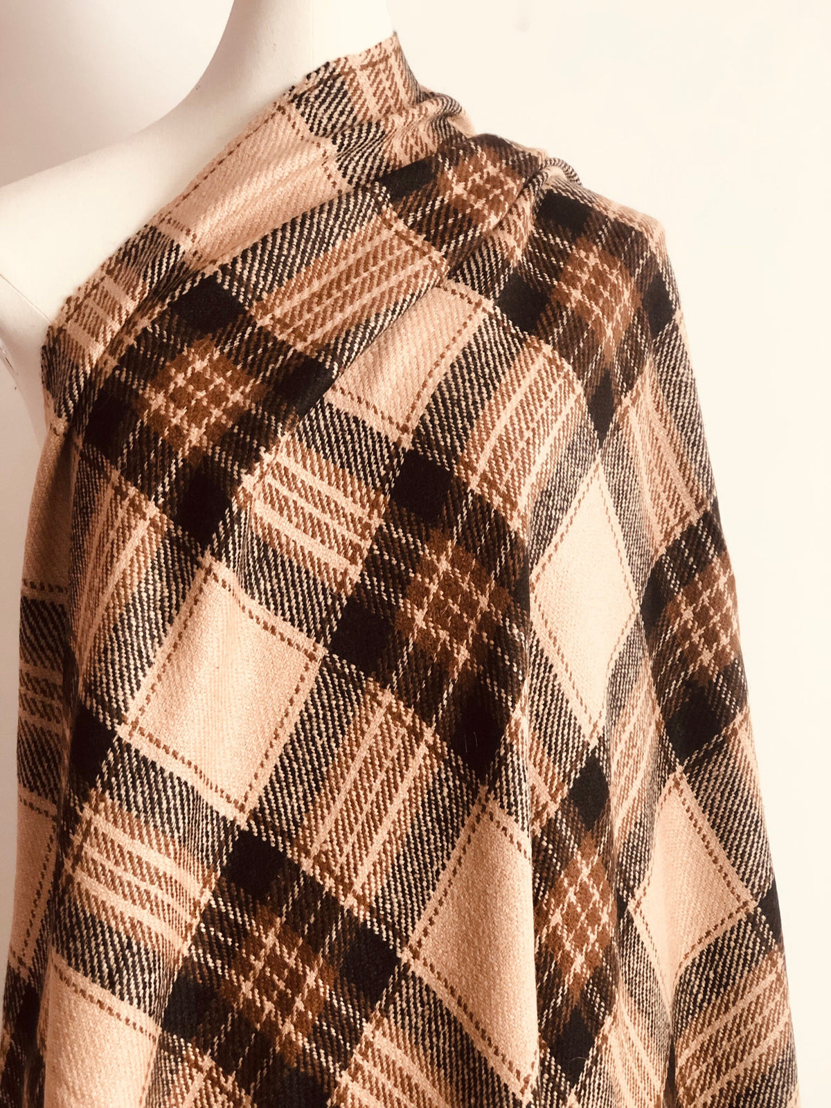 IKAT Extra Thick Pashmina Shawl with Check Design | For Men |For Women