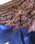 Black Friday Deal, Sozni Jamawar Embroidery Pashmina Shawl, Royal Blue