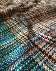 Black Friday Deal, Extra Warm Pashmina Shawl, Checks, Turquoise