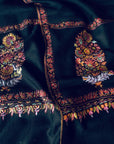 Classic Hand Embroidery Pashmina Shawl | For Women | Black