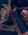 Classic Hand Embroidery Pashmina Shawl | For Women | Black