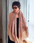 2.5 Yard Paisley Design Pashmina Shawl with Exquisite Embroidery Details