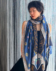 2.5 Yard Buti Design Pashmina Shawl with Intricate Embroidery Details