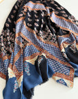 2.5 Yard Mandala Design Pashmina Shawl with Intricate Embroidery Details
