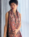 Maroon Sozni Jamawar Pashmina Shawl with Exquisite Embroidery Designs