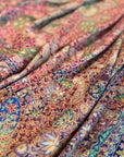 Kalamkari Hand Painted Pashmina Shawl with Paisley Floral Designs