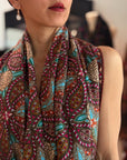 2.5 Yard Floral Design Pashmina Shawl with Exquisite Embroidery Details