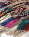 Natural Gray GI Certified Kani Pashmina Shawl with Almond Designs