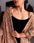 Handspun Ivory Paisley Design Pashmina Shawl with Intricate Embroidery Details