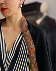 Elegant Black Dhoor Design Pashmina Shawl with Intricate Embroidery Details