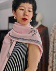 Elegant Pink Hashia Embroidered Pashmina Shawl