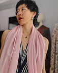 Elegant Pink Hashia Embroidered Pashmina Shawl