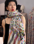 3 Yard 90s Vintage Kani Pashmina Shawl: Handwoven Floral Design, Ladak Pashmina, 135x270cm