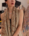 Kalki Jaal Silk Embroidered Pashmina Shawl with Intricate Floral Details