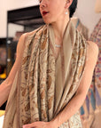 Kalki Jaal Silk Embroidered Pashmina Shawl with Intricate Floral Details