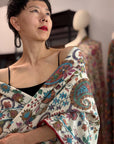 3 Yard Hand Spun Kani Pashmina Shawl: Almond Design, GI Certified Ladak Wool