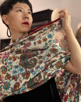 3 Yard Hand Spun Kani Pashmina Shawl: Almond Design, GI Certified Ladak Wool