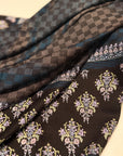 IKAT Butidar Embroidery Pashmina Shawl with Intricate Floral Designs