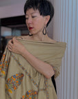 Kalki Cone Boteh Silk Embroidered Pashmina Shawl with Intricate Design Details