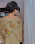 Kalki Cone Boteh Silk Embroidered Pashmina Shawl with Intricate Design Details