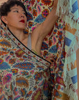 Turquoise Handwoven Kani Pashmina Shawl with Intricate Leaf Designs | New Arrival