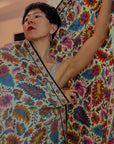 Turquoise Handwoven Kani Pashmina Shawl with Intricate Leaf Designs | New Arrival