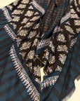 IKAT Butidar Embroidery Pashmina Shawl with Intricate Floral Designs